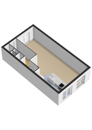 Van Der Steenhovenplein 74, 3317 NM Dordrecht - Van der Steenhovenplein 74_Begane grond_3D.jpg
