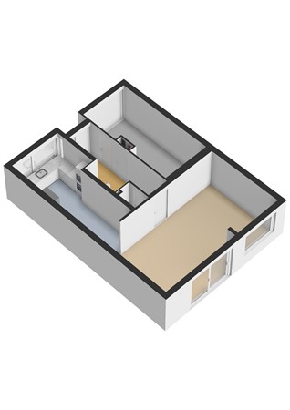 Van Ravesteyn-Erf 362, 3315 DR Dordrecht - Van Ravensteyn-erf 362_Begane grond_3D.jpg