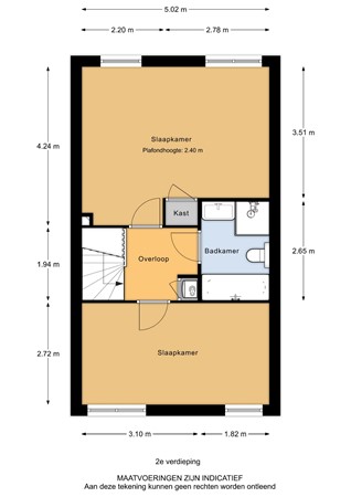 Oosterdiep 21, 3313 TE Dordrecht - Oosterdiep 21 - 2e verdieping - 2D.jpg