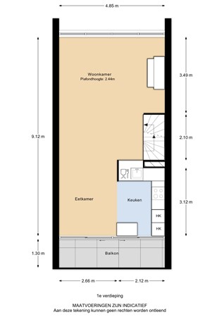 Balsa 130, 3315 NJ Dordrecht - Balsa 130 - 1e verdieping - 2D.jpg