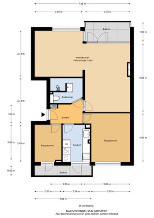 Oranjelaan 150, 3312 GK Dordrecht - Oranjelaan 150 - 2e verdieping - 2D.jpg
