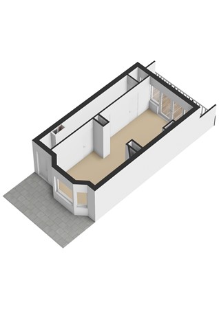 Floresstraat 38, 3312 HH Dordrecht - Floresstraat 38 - Perceeloverzicht Begane grond - 3D.jpg