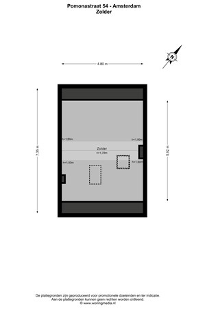 Pomonastraat 54, 1033 TJ Amsterdam - Pomonastraat 54 - Amsterdam - Zolder - 2D.jpg