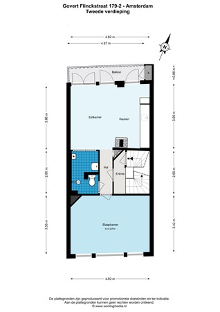 Govert Flinckstraat 179-2, 1073 BT Amsterdam - Govert Flinckstraat 179-2 - Amsterdam - 2e_verdieping - 2D.jpg