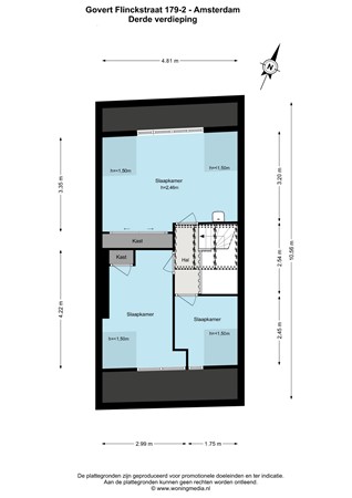 Govert Flinckstraat 179-2, 1073 BT Amsterdam - Govert Flinckstraat 179-2 - Amsterdam - 3e_verdieping - 2D.jpg