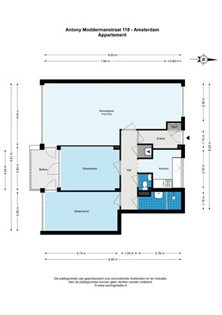 Antony Moddermanstraat 118, 1063 LV Amsterdam - Antony Moddermanstraat 118 - Amsterdam - Appartement - 2D.jpg