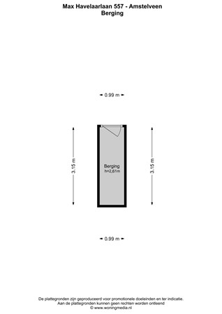Max Havelaarlaan 557, 1183 NB Amstelveen - Max Havelaarlaan 557 - Amstelveen - Berging - 2D.jpg