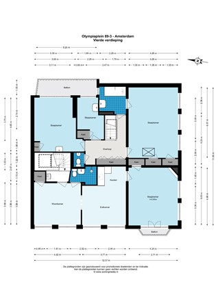 Olympiaplein 89-3, 1077 CS Amsterdam - Olympiaplein 89-3 - Amsterdam - 4e_verdieping - 2D.jpg