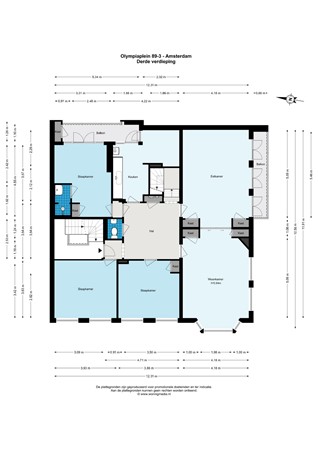 Olympiaplein 89-3, 1077 CS Amsterdam - Olympiaplein 89-3 - Amsterdam - 3e_verdieping - 2D.jpg