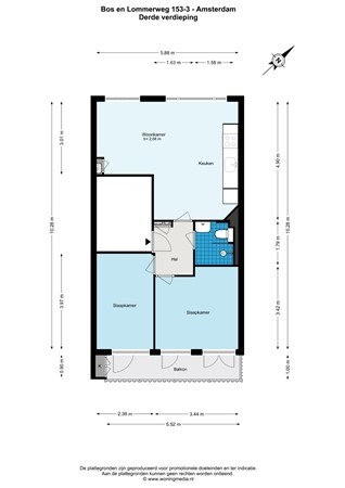 Bos en Lommerweg 153-3, 1055 DS Amsterdam - Bos en Lommerweg 153-3 - Amsterdam - 3e_verdieping - 2D.jpg