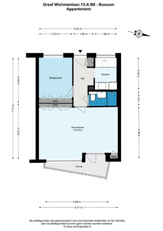 Graaf Wichmanlaan 13AB8, 1405 GW Bussum - Graaf Wichmanlaan 13-A B8 - Bussum - Appartement - 2D.jpg