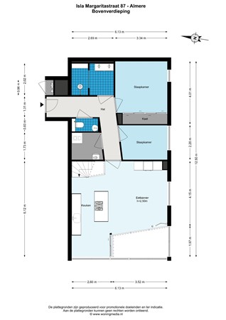 Isla Margaritastraat 87, 1339 MN Almere - Isla Margaritastraat 87 - Almere - Bovenverdieping - 2D.jpg