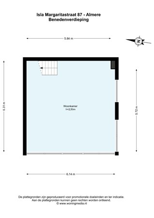 Isla Margaritastraat 87, 1339 MN Almere - Isla Margaritastraat 87 - Almere - Benedenverdieping - 2D.jpg
