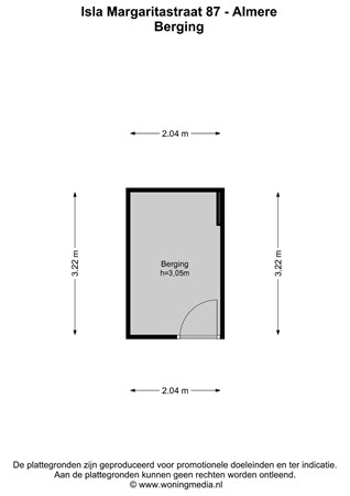 Isla Margaritastraat 87, 1339 MN Almere - Isla Margaritastraat 87 - Almere - Berging - 2D.jpg
