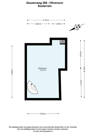 Geuzenweg 266, 1221 CA Hilversum - Geuzenweg 266 - Hilversum - Souterrain - 2D.jpg