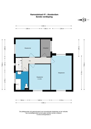 Hamontstraat 41, 1066 LG Amsterdam - Hamontstraat 41 - Amsterdam - 1e_verdieping - 2D.jpg