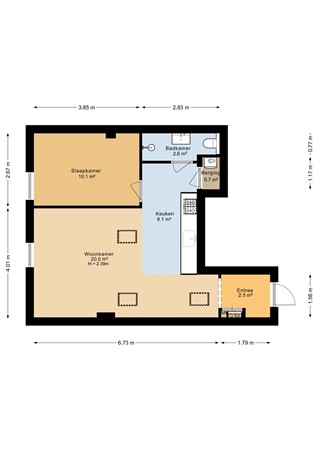 Kometenstraat, 1223 CJ Hilversum - Begane grond - 2D.jpg