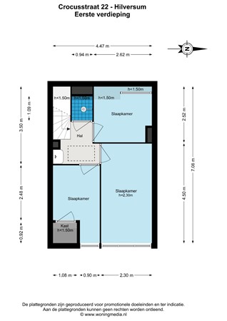 Crocusstraat 22, 1214 GL Hilversum - Crocusstraat 22 - Hilversum - 1e_verdieping - 2D.jpg