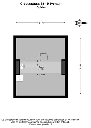 Crocusstraat 22, 1214 GL Hilversum - Crocusstraat 22 - Hilversum - Zolder - 2D.jpg