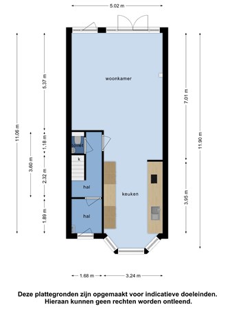 Floorplan - Neptunusstraat 46, 2024 GR Haarlem