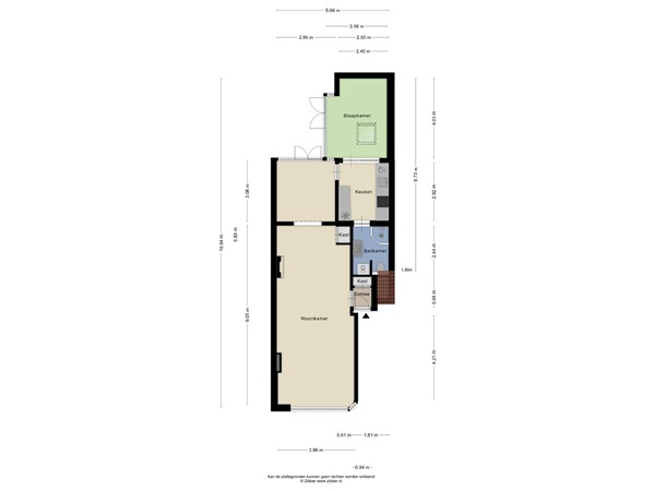 Floorplan - Duvenvoordestraat 68, 2013 AG Haarlem