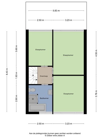 Leonardusdal 83, 5551 CD Valkenswaard - 448666_2D_Eerste_Verdieping_Leonardusdal_83_Valkenswaard_04.jpg