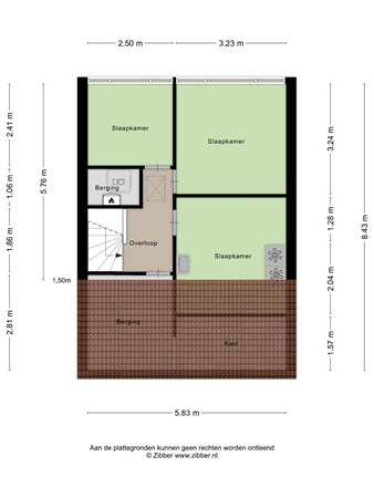 Leonardusdal 83, 5551 CD Valkenswaard - 448666_2D_Tweede_Verdieping_Leonardusdal_83_Valkenswaard_05.jpg