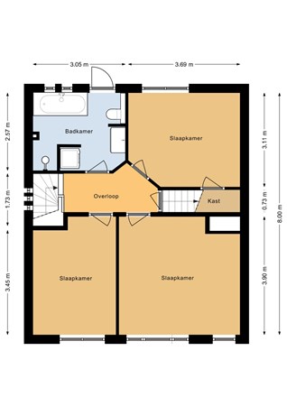 Ploegstraat 24, 5615 HB Eindhoven - Eerste verdieping - 2D.jpg