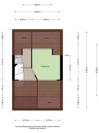 Floorplan - Drususlaan 49, 3453 KB De Meern
