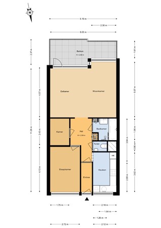 Floorplan - Schuitengat 31, 2042 TJ Zandvoort