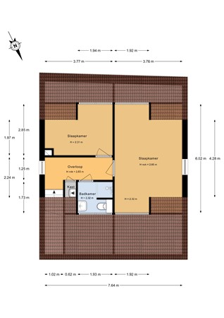 Floorplan - Willemstraat 10A, 2042 VB Zandvoort