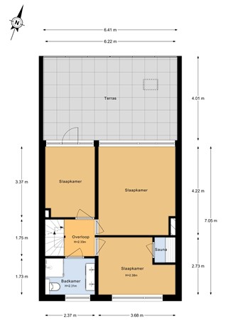 Floorplan - Mr Troelstrastraat 36, 2042 BS Zandvoort