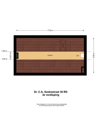 Floorplan - Dr C A Gerkestraat 36Rd, 2042 EV Zandvoort