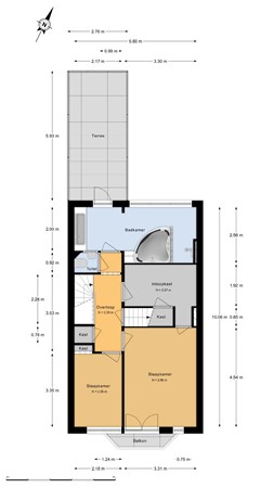 Floorplan - Brederodestraat 26A, 2042 BE Zandvoort