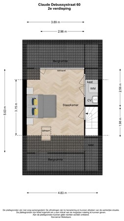 Floorplan - Claude Debussystraat 60, 1544 NM Zaandijk
