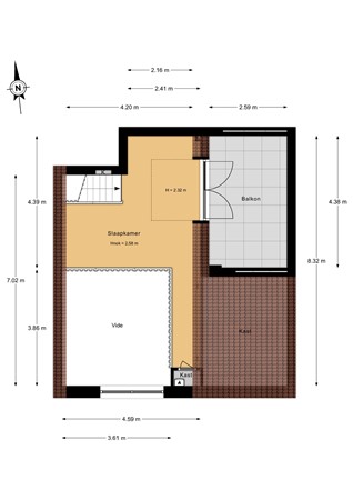 Floorplan - Duinstraat 10, 2042 HC Zandvoort