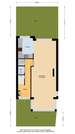 Floorplan - Brederodestraat 20, 2042 BE Zandvoort