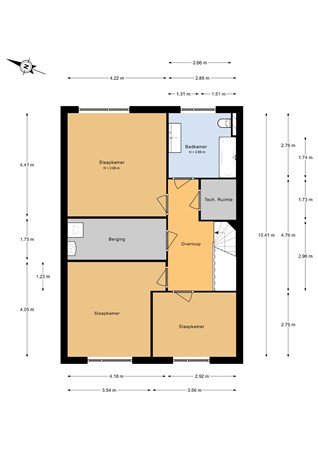 Floorplan - Einsteinstraat 20, 2041 CS Zandvoort