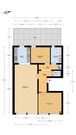 Floorplan - Wijkerstraatweg 125A, 1951 EC Velsen-Noord