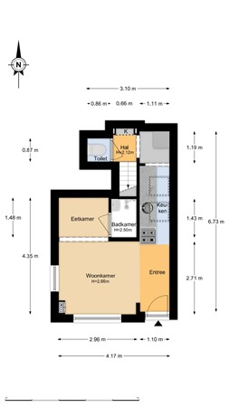 Floorplan - Zuiderstraat 8, 2042 GB Zandvoort