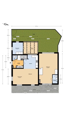 Floorplan - Westerstraat 5, 2042 HE Zandvoort