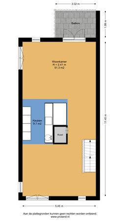 Floorplan - Van Speijkstraat 79, 2041 KM Zandvoort