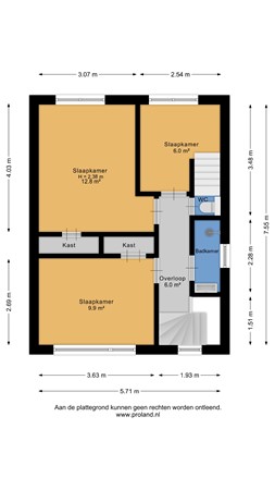 Floorplan - Frans Zwaanstraat 22, 2042 CC Zandvoort
