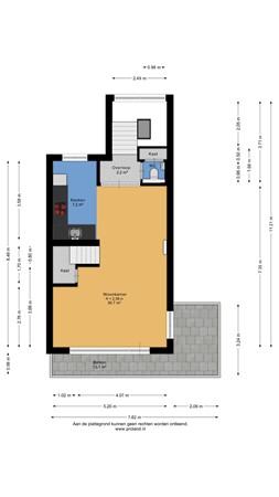 Floorplan - Tolweg 12RD, 2042 EL Zandvoort