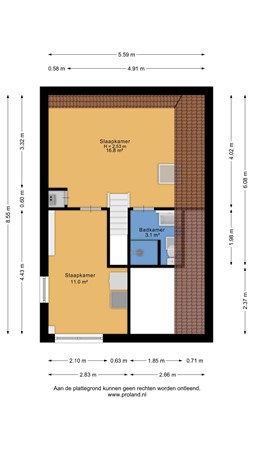 Floorplan - Kerkstraat 10B, 2042 JE Zandvoort