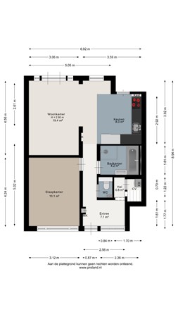 Floorplan - Koninginneweg 11zw, 2042 NJ Zandvoort
