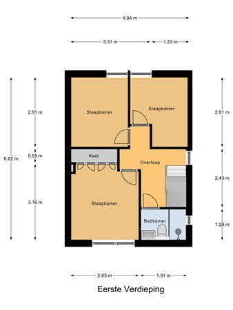Floorplan - Hortensialaan 73, 1431 VB Aalsmeer