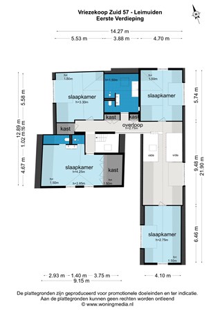 Floorplan - Vriezekoop Zuid 57, 2451 CR Leimuiden