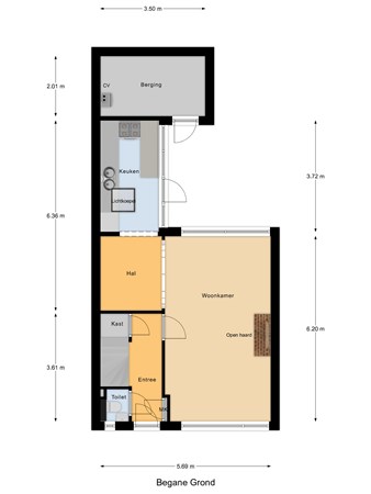 Floorplan - Pampusstraat 9, 1435 LE Rijsenhout