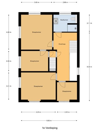 Floorplan - Stationsweg 14, 1431 EG Aalsmeer